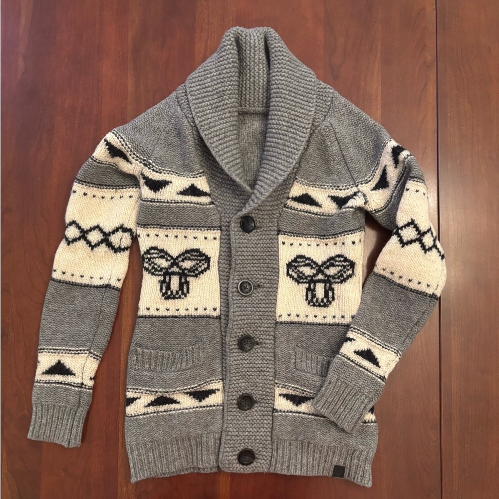 Aritzia TNA Cowichan button-up Lambswool Cardigan XS
